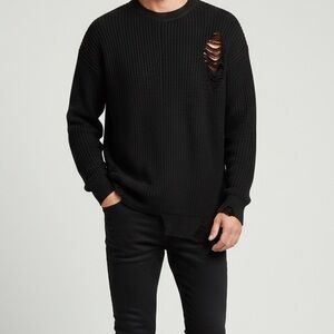 Zara Gray Ripped sweater